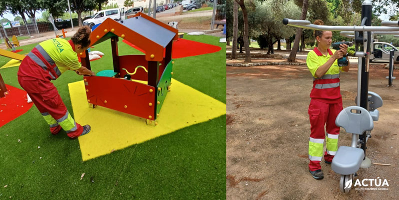 Alzira, en Valencia, mejora más de sesenta áreas de juegos infantiles, pistas multi-juego y áreas biosaludables