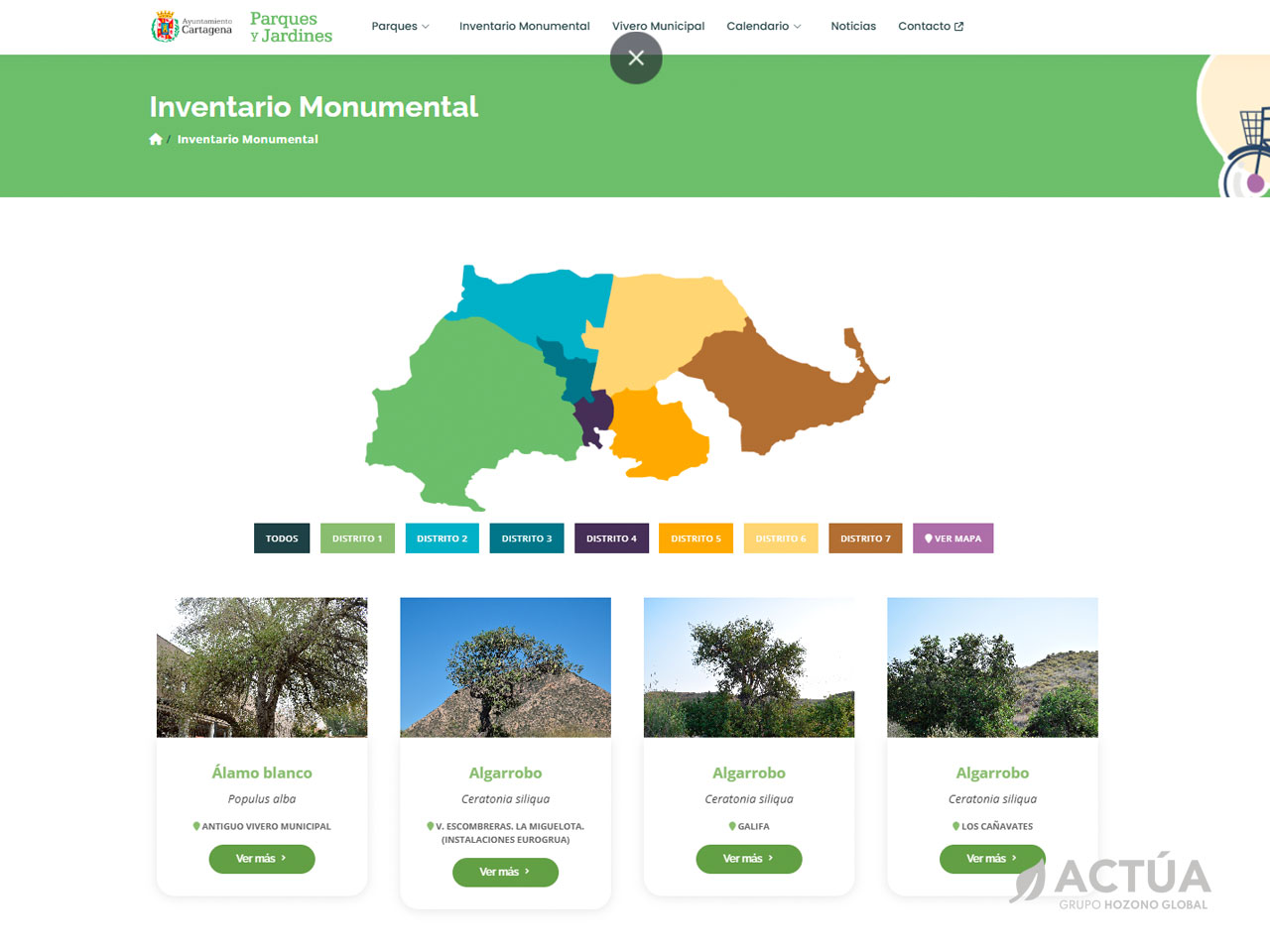 Cartagena estrena página web de Parques y Jardines Cartagena estrena página web de Parques y Jardines