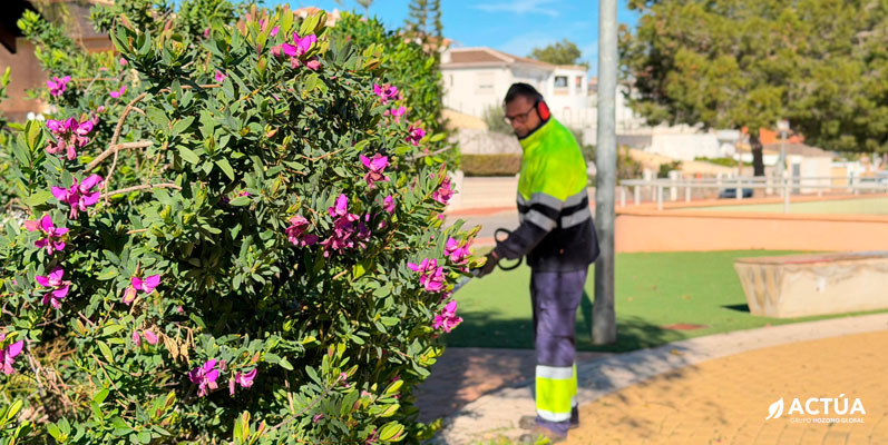 Actúa realiza una actuación integral de mantenimiento en el Parque Reina de la Sal de Torrevieja